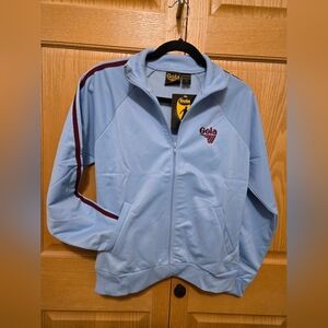 Gola Sky Blue Jacket with Burgundy Stripes